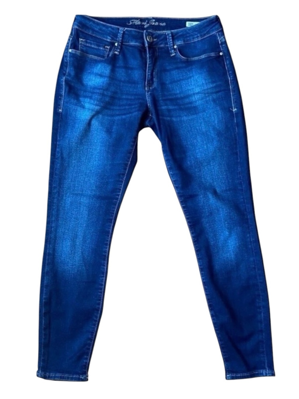 Mavi Alexa jeans mid-rise skinny ankle blue soft stretchy lightweight denim 28